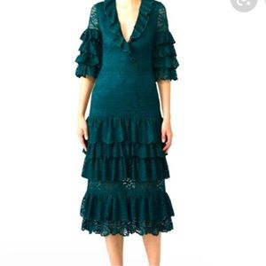 Saylor Emerald Lace Millie Dress size large